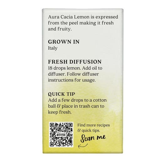 Aura Cacia Lemon Essential Oil, Boxed 0.25 fl. oz.