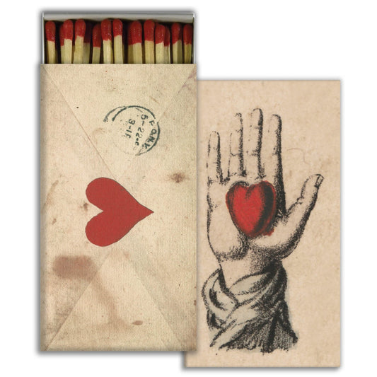 Love Letter, Hand with Heart HomArt Matches