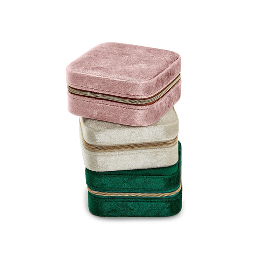 Keep it Safe Plush Velvet Multi Compartment Jewelry Box