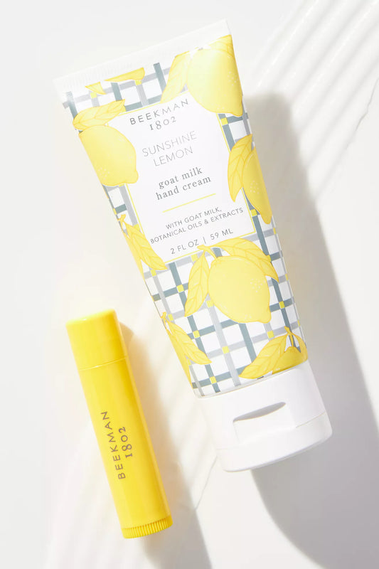 Sunshine Lemon Hand Cream and Lip Balm Set