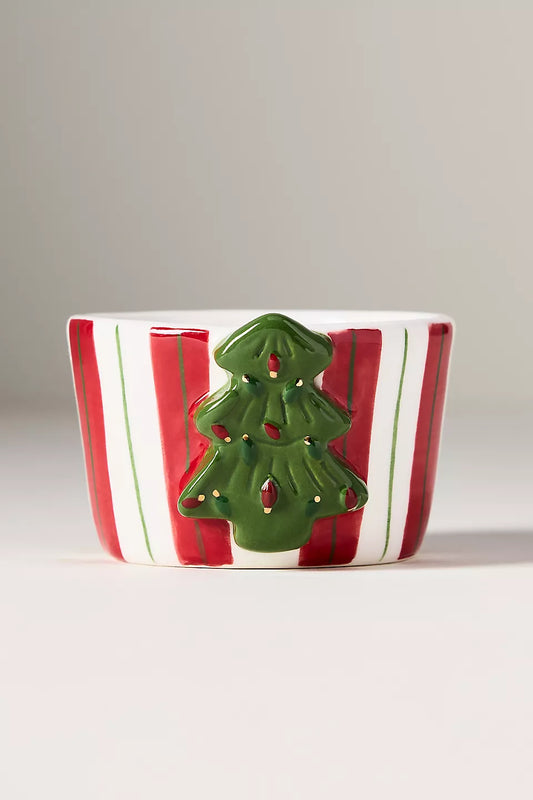 Bow Christmas Tidbit Bowl