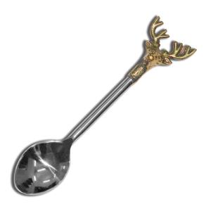 Stainless Steel Gilded Deer Spoons S/4 - Cucharas