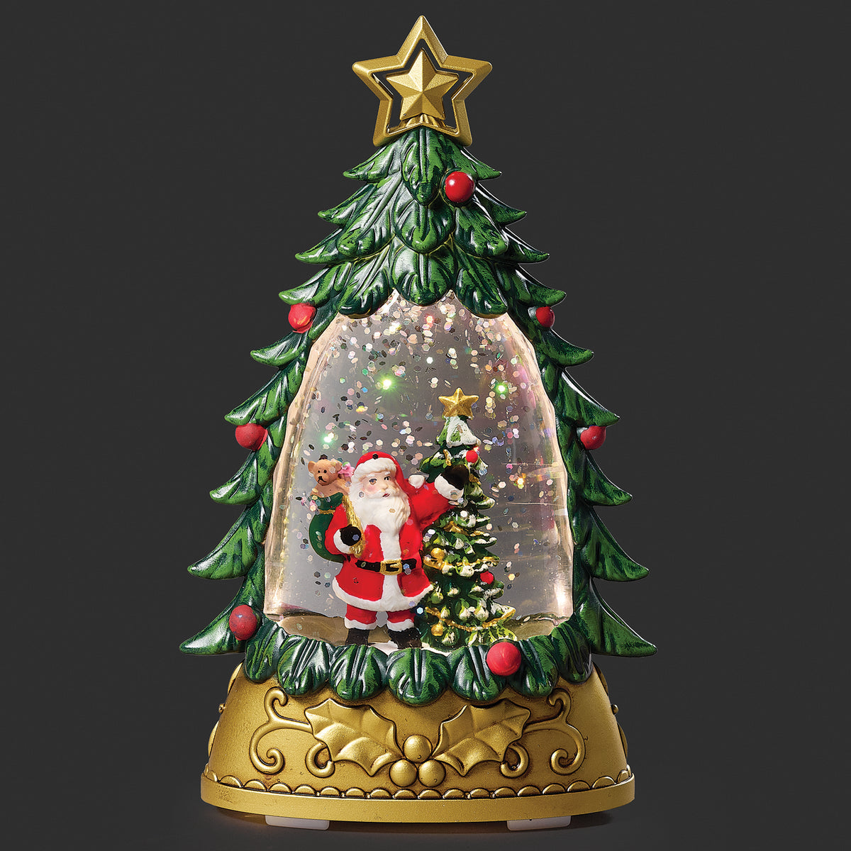 Lighted Swirl Mini Tree - Adorno Navideño