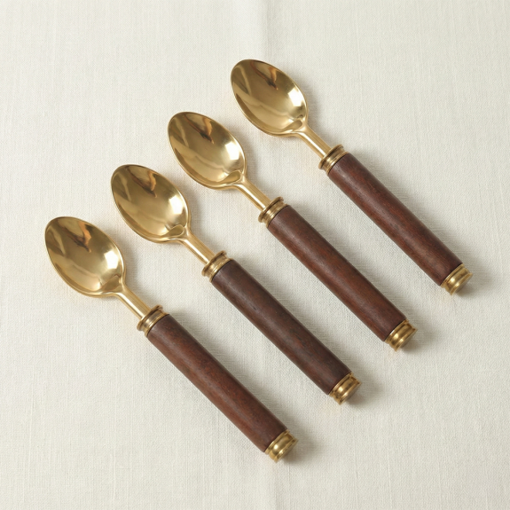 Wooden Handle Spoon S/4 - Cucharas de Madera, Set de 4