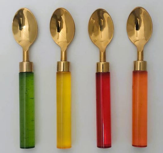 Acrylic Multi Colour Spoon S/4 - Cucharas Multicolor de Acrílico, Set de 4