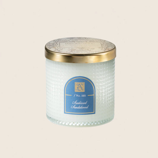 Sunkissed Sandalwood - Textured Glass Candle Candle