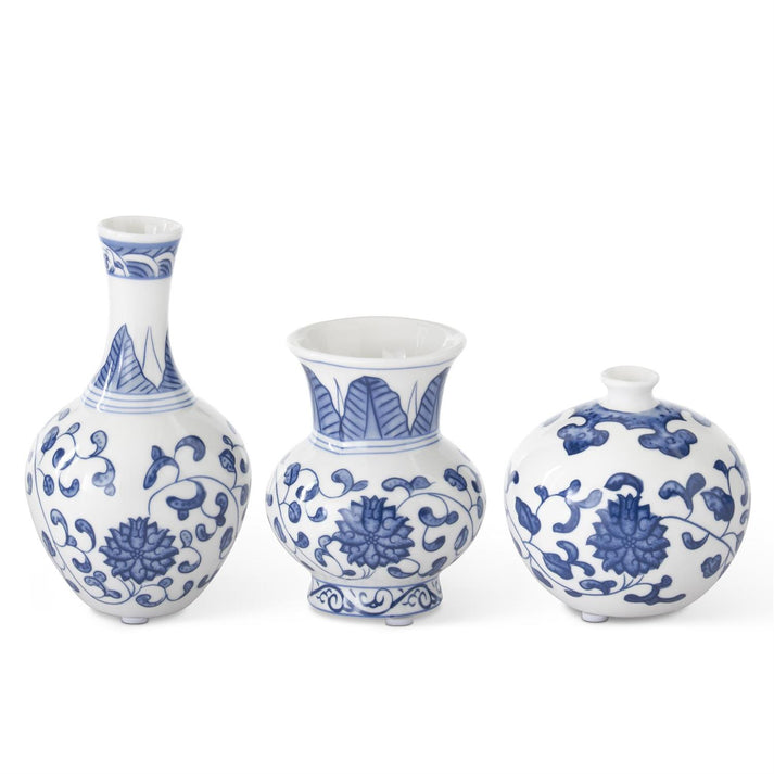 Blue & White Chinoiserie Mini Bud Vases - Mini Jarrones azules