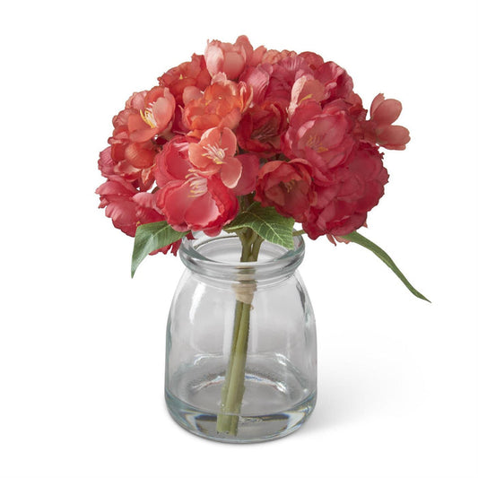 Cherry Blossom Premade in Glass Vase w/Faux Water - Jarrón con flores