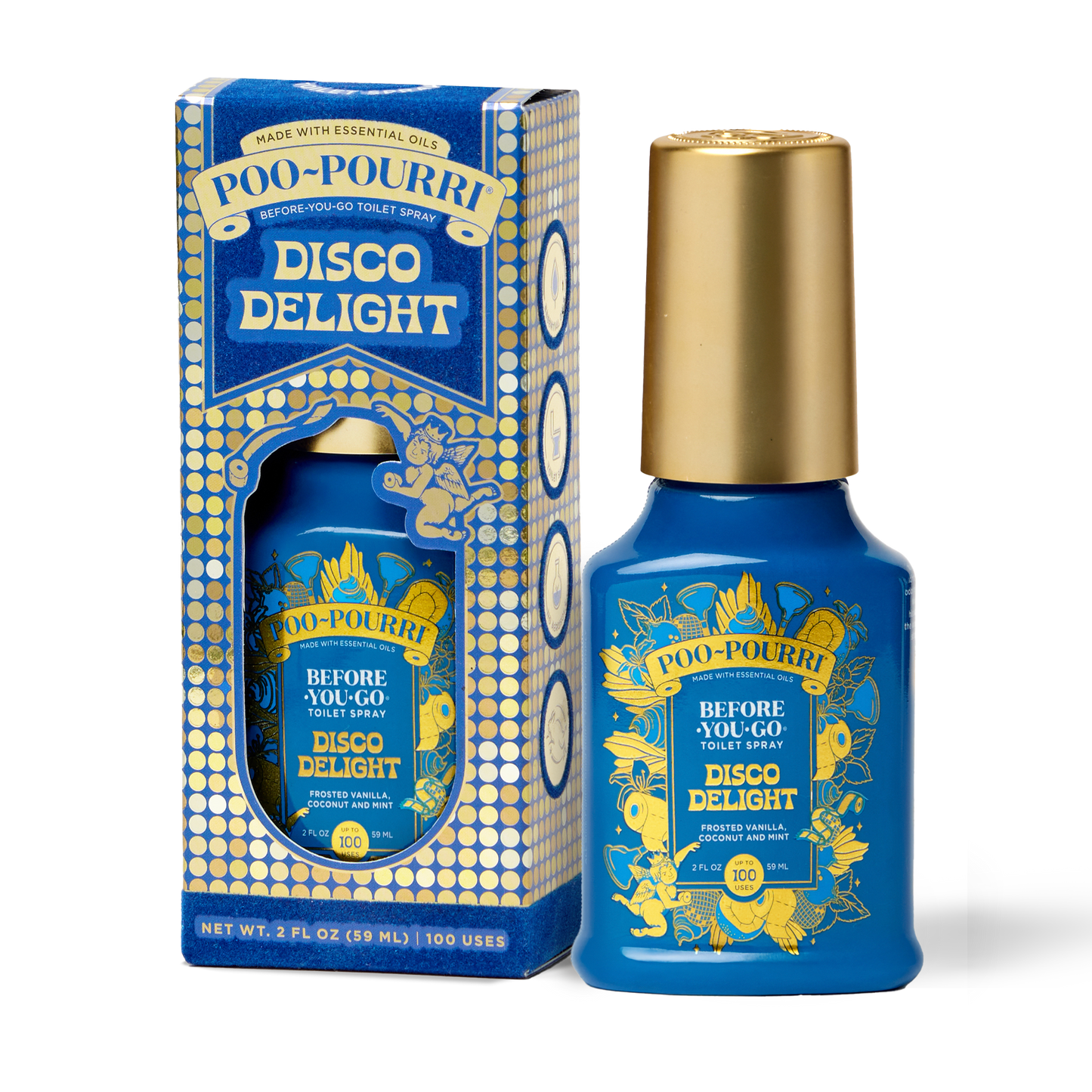 Poo~Pourri Disco Delight Frosted Vanilla + Coconut + Mint 2 oz.