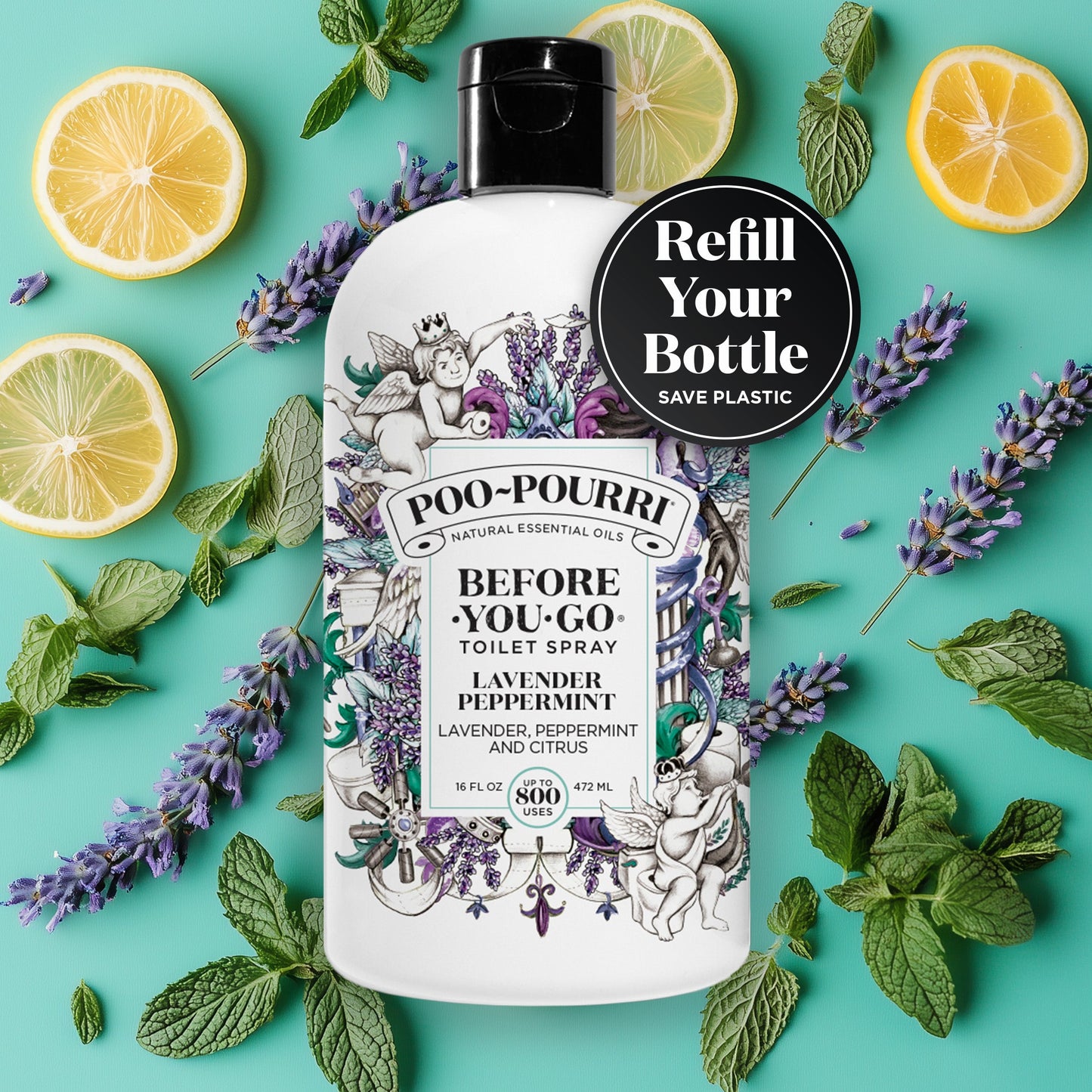 Poo Evd 16.0oz Lavender Peppermint refill