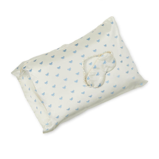 Coquette Satin Pillowcase and Eye Mask Set in Gift Bag