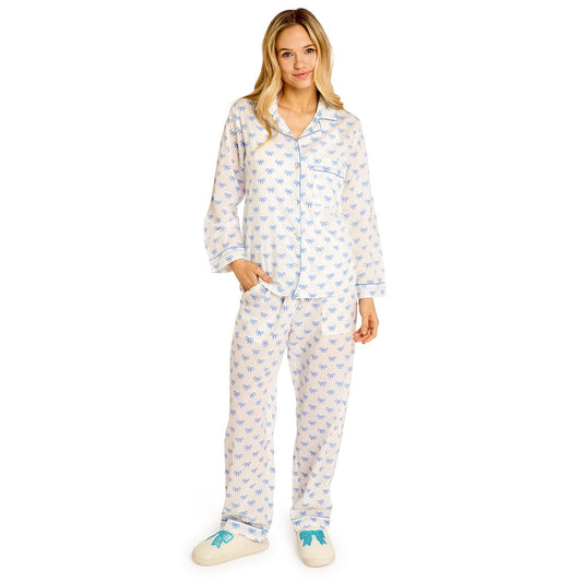 Coquette Bow Print Cotton Printed Pajamas that Come in a Gift Bag