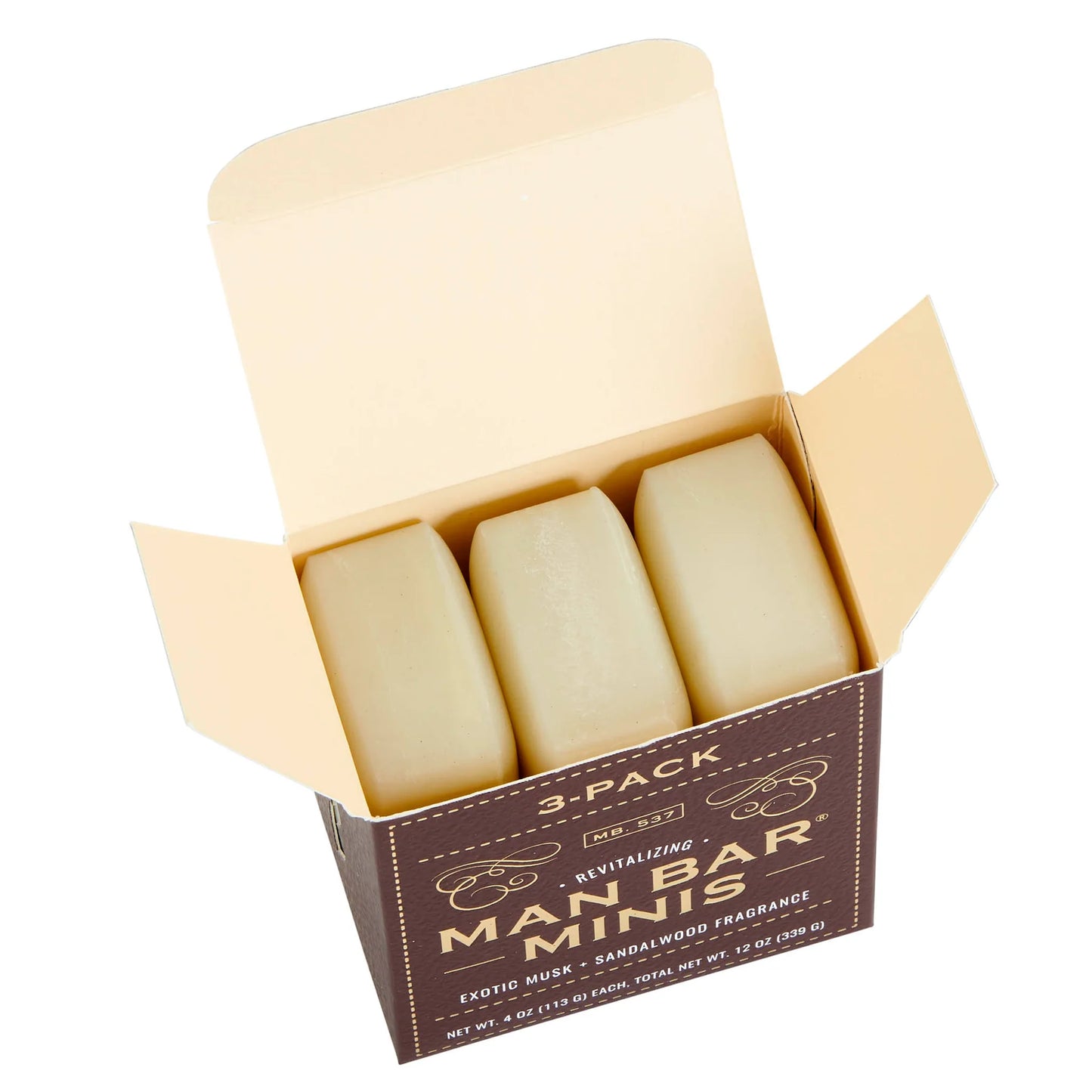 Man Bar Mini Pack de 3 Almizcle exótico y sándalo