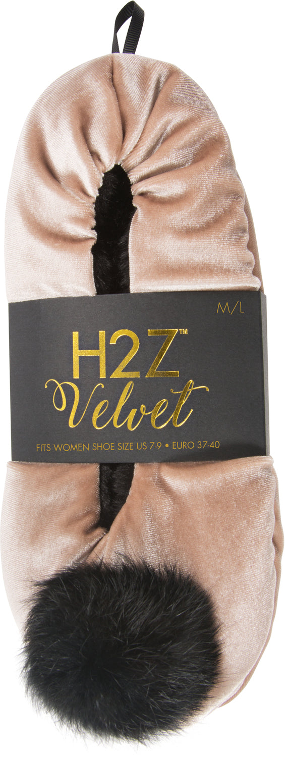 Pantuflas de terciopelo talla S/M de almendra