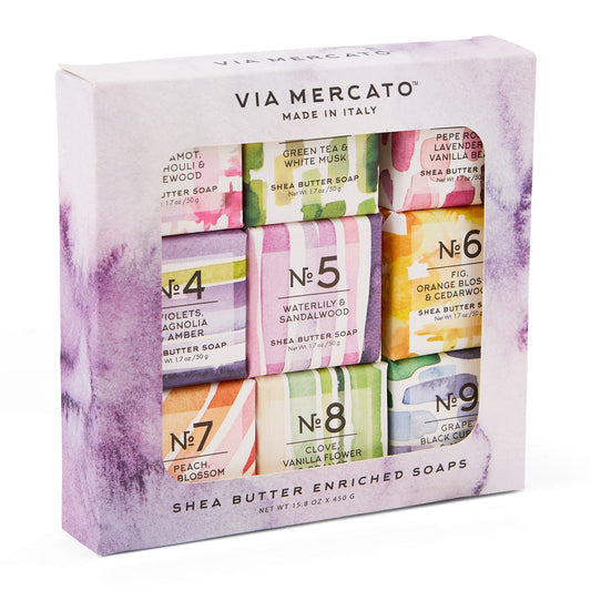 Via Mercato Mini Soap Set of 9 - Set de Regalo 9 Jabones