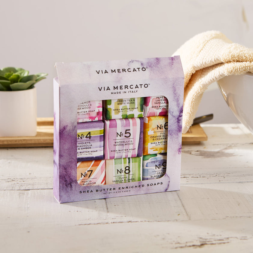 Via Mercato Mini Soap Set of 9 - Set de Regalo 9 Jabones
