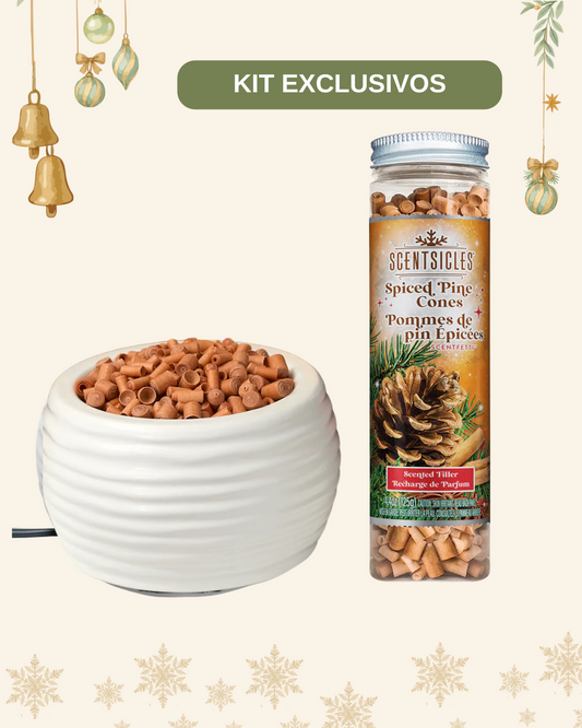 Kit Exclusivo Scentsicle Warmer + beads Spiced Pine Cone