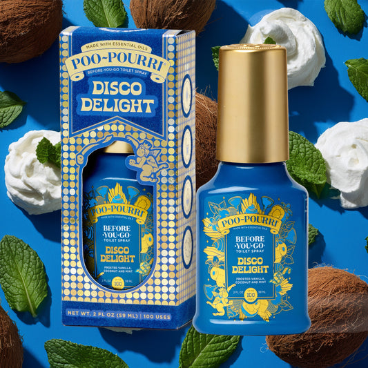 Poo~Pourri Disco Delight Frosted Vanilla + Coconut + Mint 2 oz.