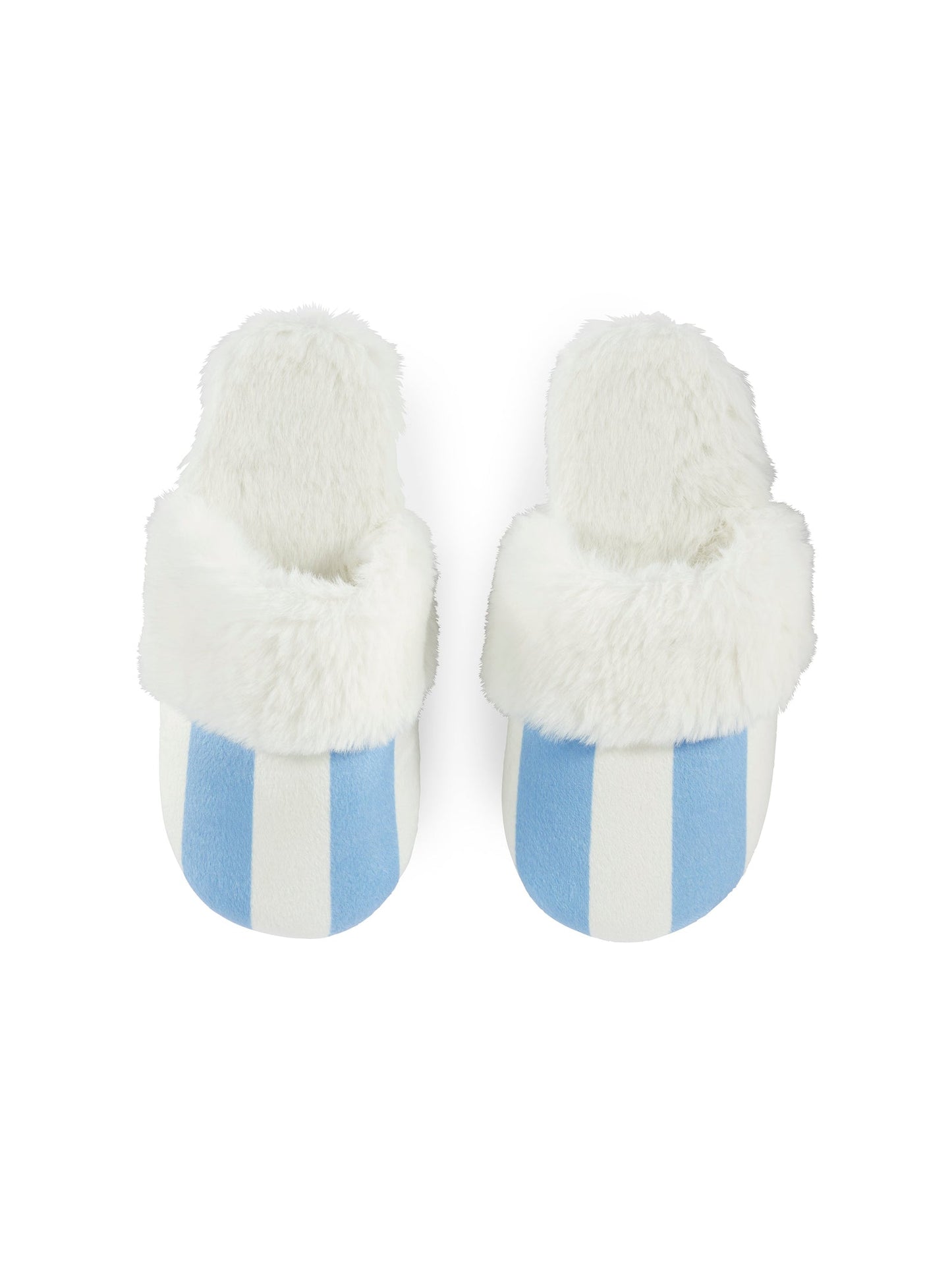 Pantuflas de rayas Shiraleah Helena, color cielo S/M