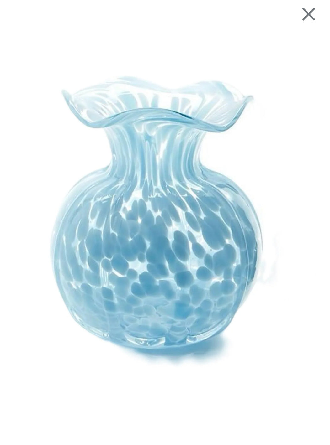 Ruffled Edge Spotted Vase