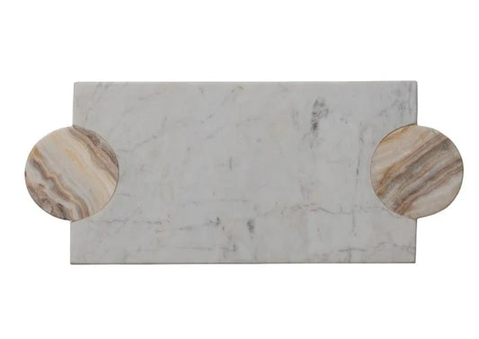 Bandeja de mármol 19"L X 8"W