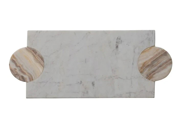 Bandeja de mármol 19"L X 8"W