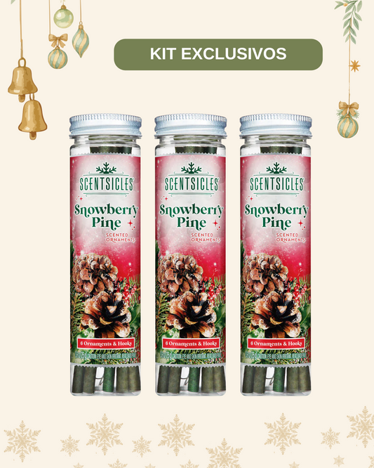 Kit Exclusivo Scentsicle Snowberry Pine Scented Ornaments