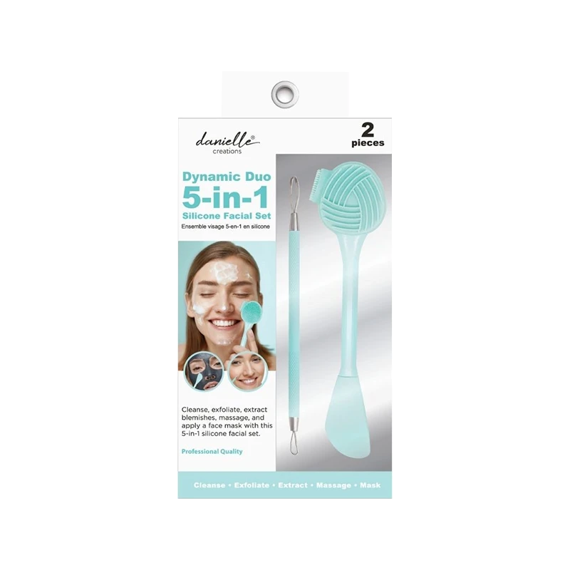 2PC Silicone Cleansing Brush and Blemish Extractor