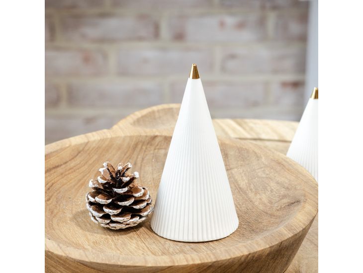 6" WHITE CERAMIC SPIRAL