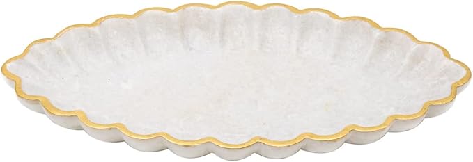 BANDEJA OVALADA - SCALLOPED MATBLE