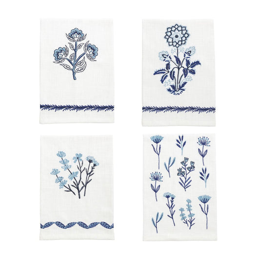 Blue Flower Bundle Towel - Toalla Floral Azul