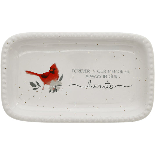 In Our Hearts 5" x 3" Keepsake Dish - Plato de recuerdos