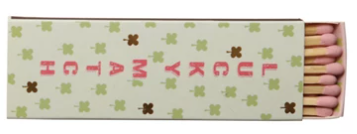 Safety Matches in Matchbox w/ Saying, 4 Styles / Fósforos de seguridad en caja con frase, 4 estilos