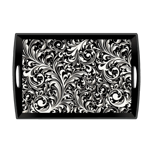 Black Florentine Decoupage Wood