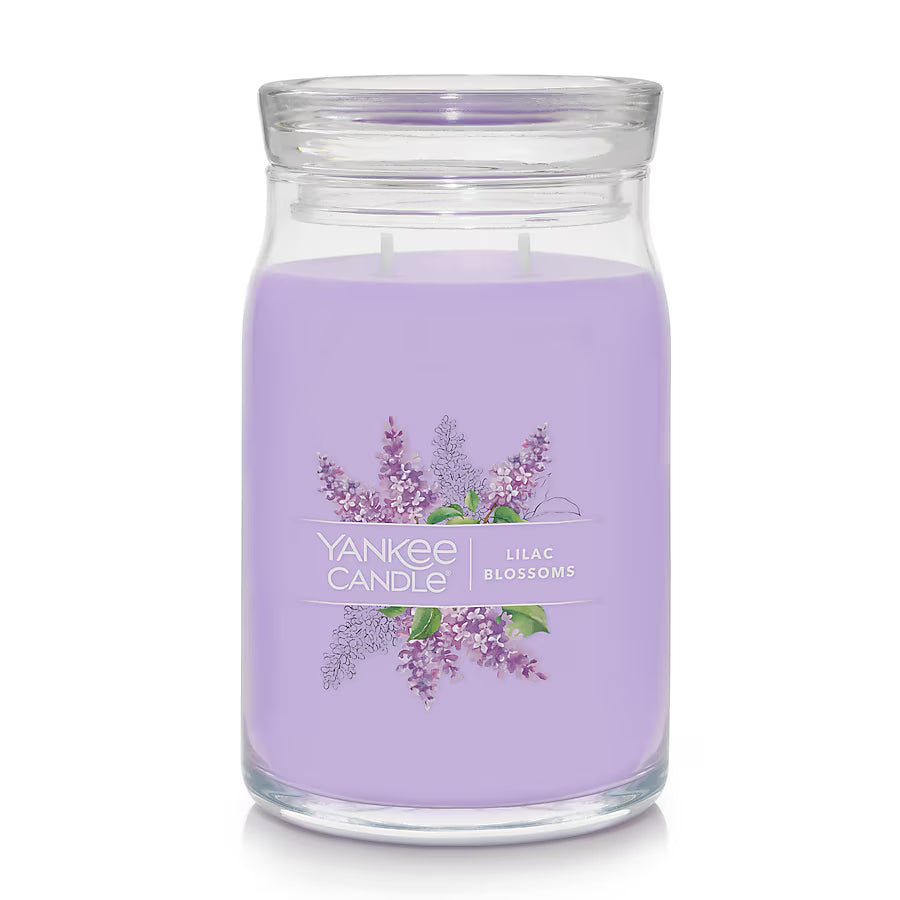 Yankee Candle 2 -Wick Lilac Blossom Purple Jar candle Signature