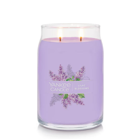 Yankee Candle 2 -Wick Lilac Blossom Purple Jar candle Signature