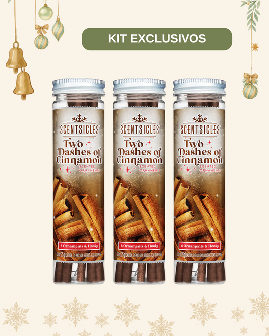 Kit Exclusivo Scentsicle Two Dashes of Cinnamon Scented Ornaments