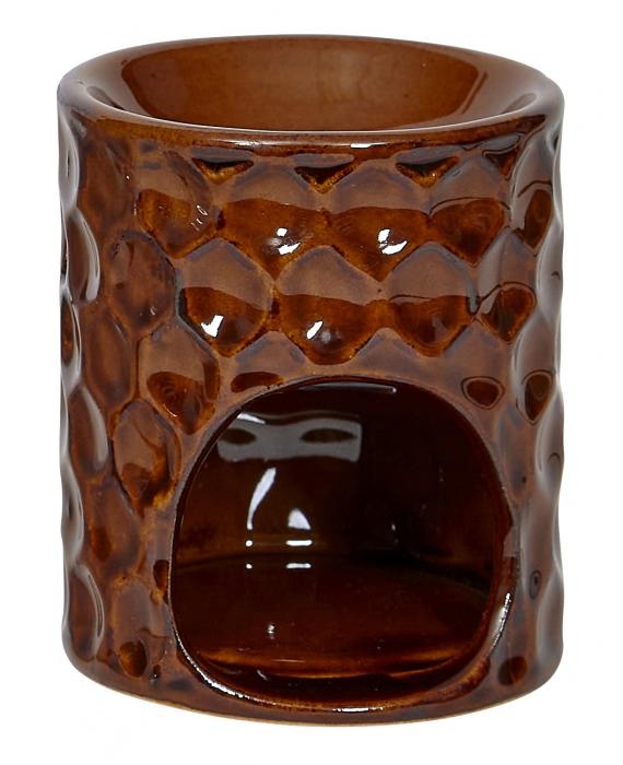 Quemador de aceite en cerámica marrón