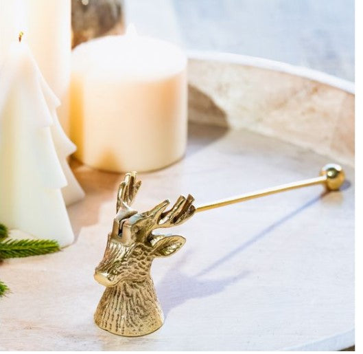 Gold Reindeer Snuffer - Apagavelas