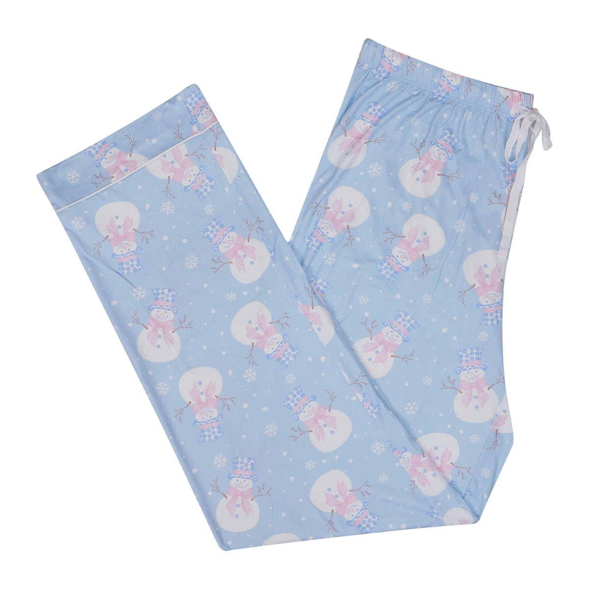 Button Down Loungewear Set - Snowman Bow Fancy - Pijamas Navideñas