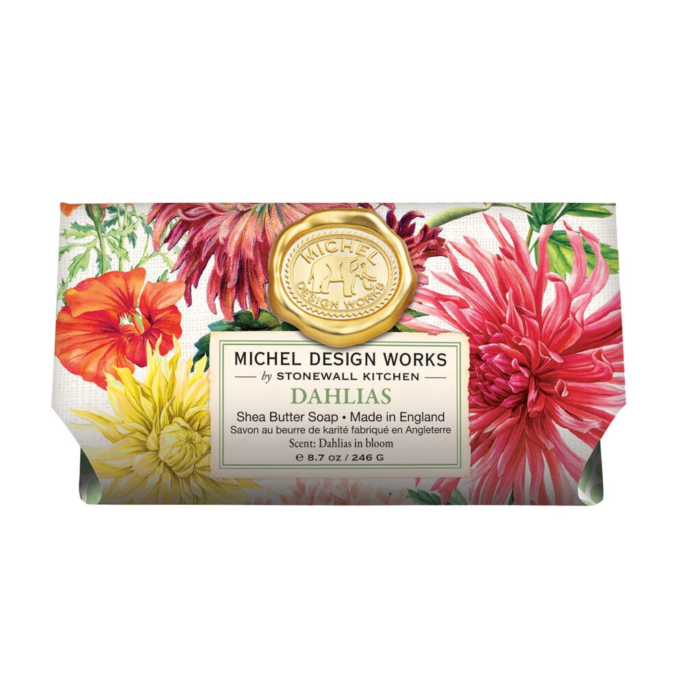 MDW Dahlias Large Bath Soap Bar