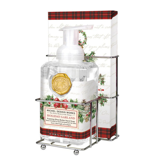Holiday Garland Foaming Hand Soap & Napking Set