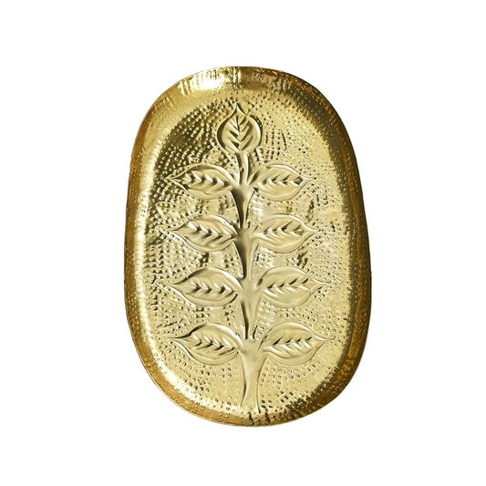 Debossed Metal Tray Gold