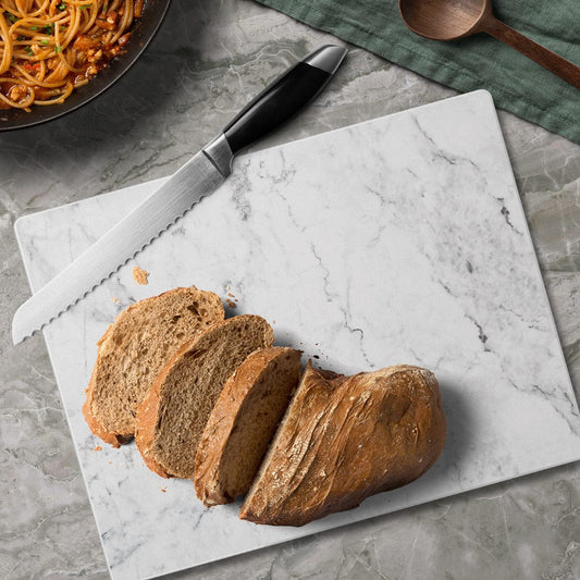 White Marble Design Cutting Board - Tabla de Cortar