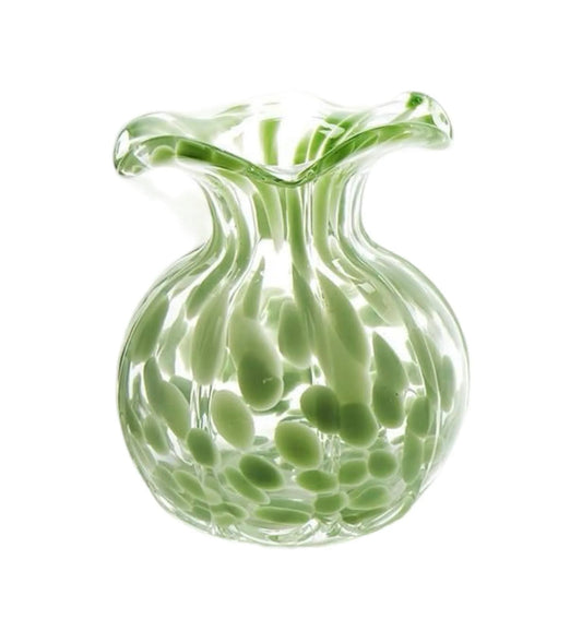 Ruffled Edge Spotted Vase