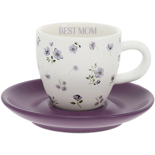 BEST MOM-2.5 OZ ESPRESSO CUP AND SAUCER - Taza