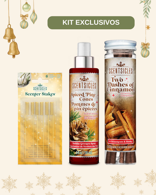 Kit Exclusivo Scentsicle Spray, Stand, Ornament