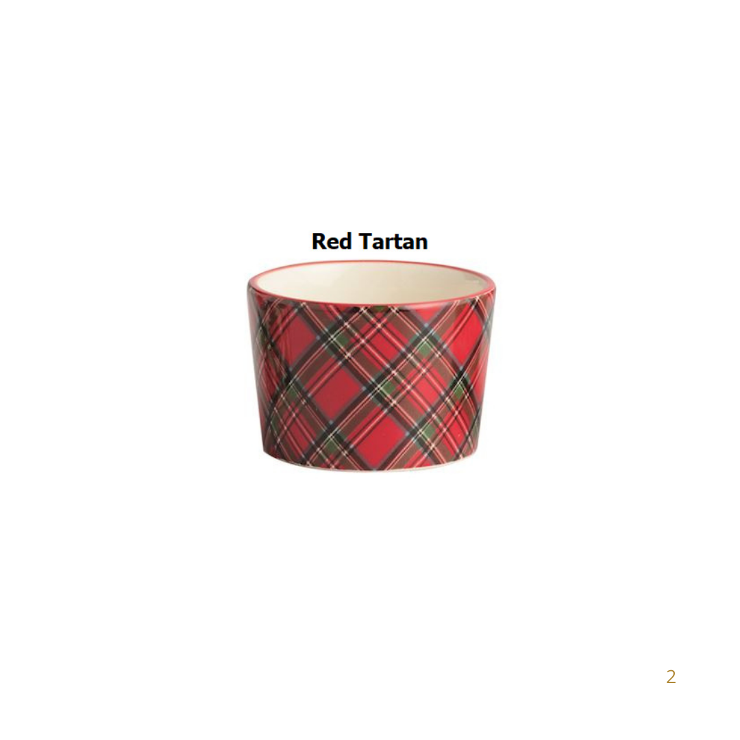 Tartan Christmas Tidbit Dishes