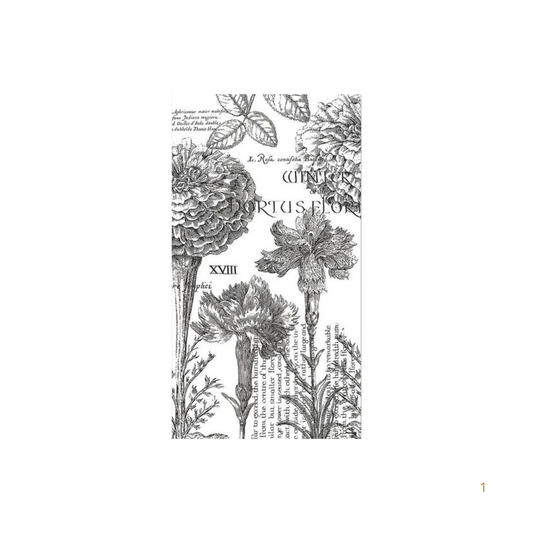 Flower Noir Decorative Napkins