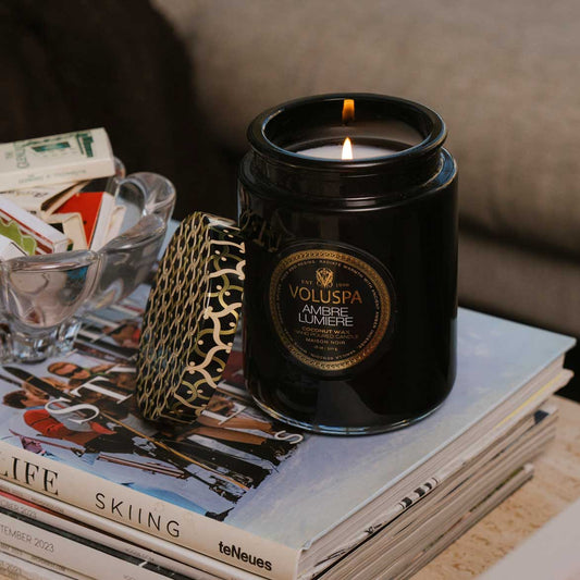 Ambre Lumiere Large Jar Candle 18 oz
